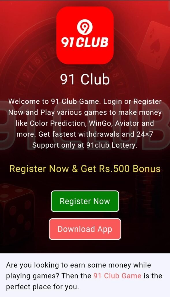 91 club login