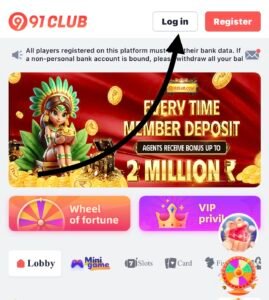 91 club login